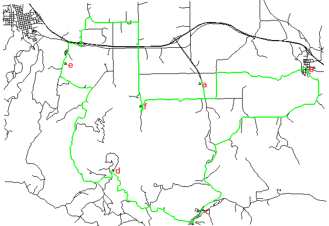 v.net.salesman example using distance